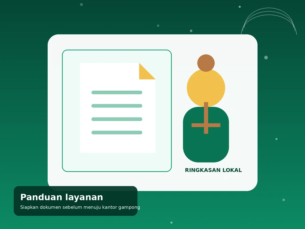 Ilustrasi persiapan dokumen layanan warga Cot Keueng